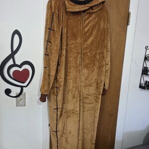 Cozy Brown Oogie Boogie Hooded Onesie- Nightmare Before Christmas